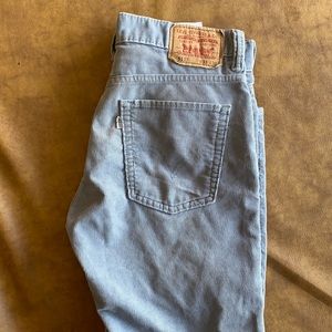 Baby blue corduroy Levi jeans